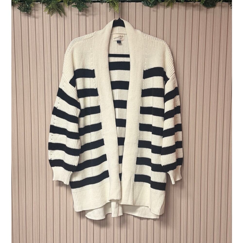 Universal Thread Oversized Striped Cardigan Women's Size L 100% Cotton